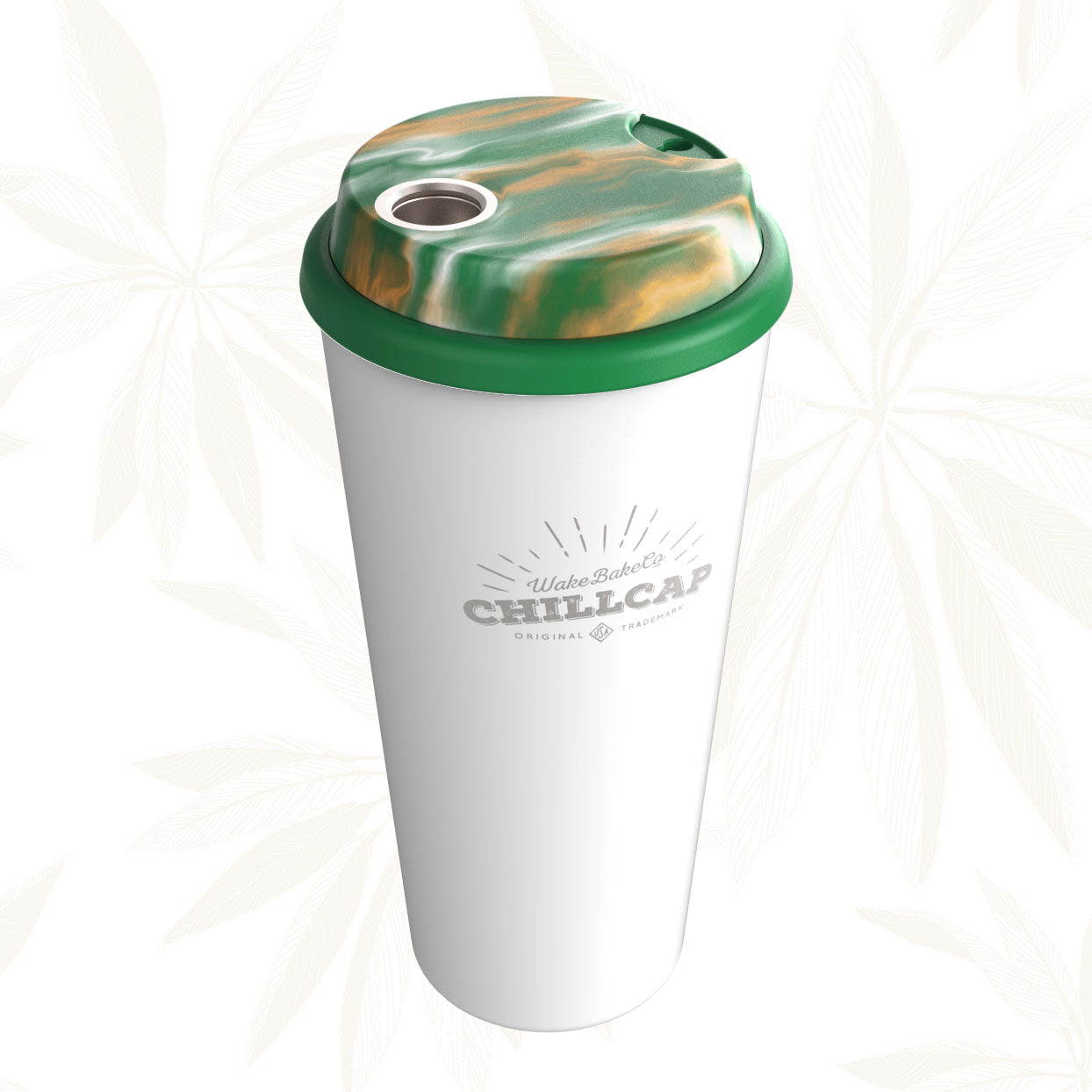 Green Swirl CHiLLCAP Bundle - White Tumbler